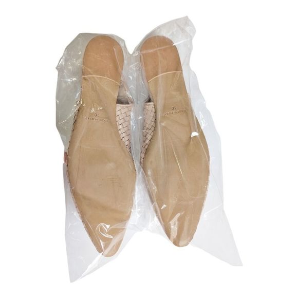 NWOT EVERLANE V Slingback Woven Pointed Flat Neutral Minimalist Shoe NEW sz 10 - Picture 8 of 11